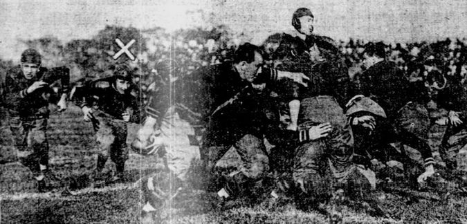 The play that took the life of Army tackle Eugene Byrne in a game against Harvard in 1909