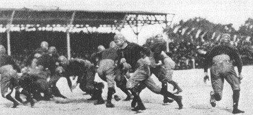 1919 Notre Dame-Nebraska football game, George Gipp in the center