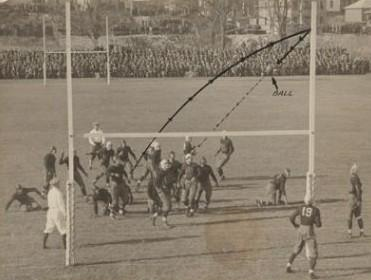 Brown misses a field goal in the 4th quarter of a tie game with Colgate in 1926