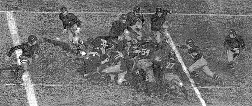 1927 Yale-Army football game, Army halfback Harry Wilson carrying into the line