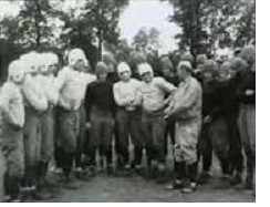 Knute Rockne and Notre Dame football players circa 1929