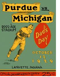Program cover for the 1929 Purdue-Michigan football game