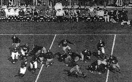 Princeton halfback Garry LeVan carrying against Penn in 1935