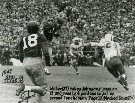 1947 Texas-SMU football game, Doak Walker catch to set up winning touchdown