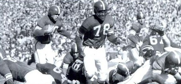 Michigan State advancing the football in a 25-0 win at Michigan in 1951