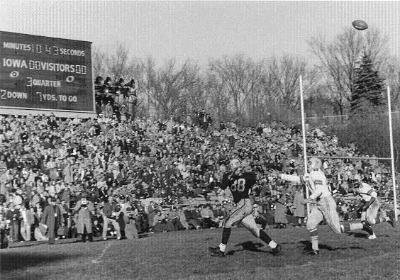 Iowa's winning touchdown pass against Ohio State in 1956