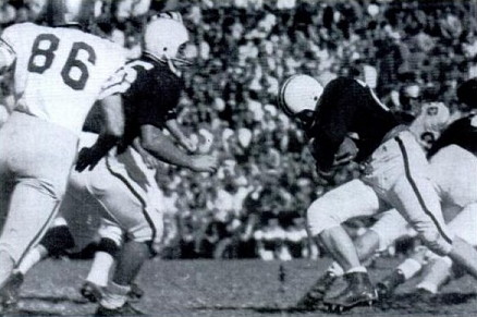 Auburn advancing the football against Georgia Tech in 1957