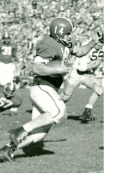 Michigan State halfback Walt Kowalczyk carrying the ball