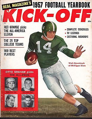 Michigan State halfback Walt Kowalczyk on 1957 magazine cover