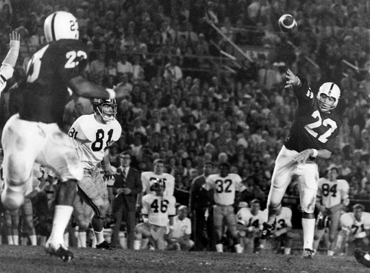 Penn State halfback Lydell Mitchell touchdown catch against Missouri in the 1970 Orange Bowl