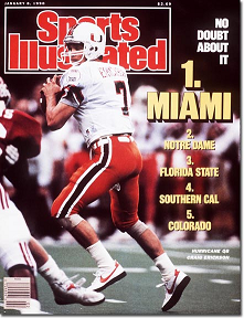 Sports Illustrated cover 1989 national champion Miami