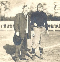 Springfield football coach James McCurdy and Carlisle halfback Jim Thorpe