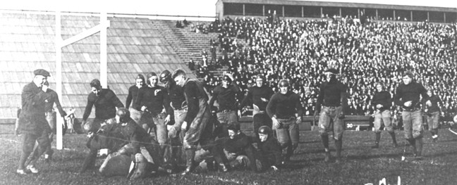 Michigan State's first touchdown in a 12-7 win over Michigan in 1913