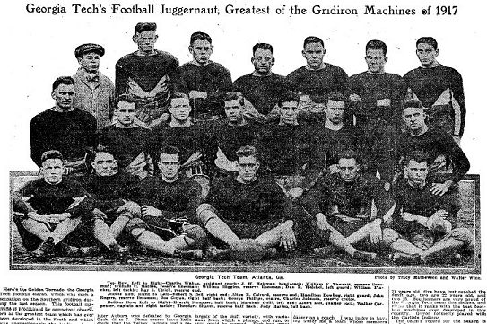 1917 Georgia Tech football team in NY Times