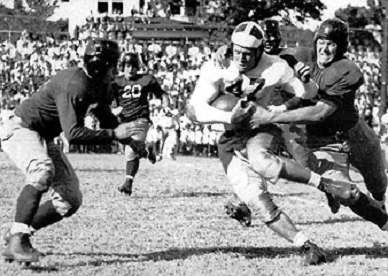 Texas A&M carrying against Tulane in the 1940 Sugar Bowl