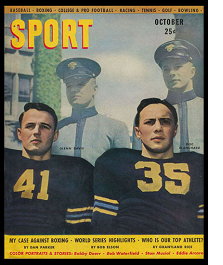 Army backs Glenn Davis and Doc Blanchard on the cover of Sport in 1945