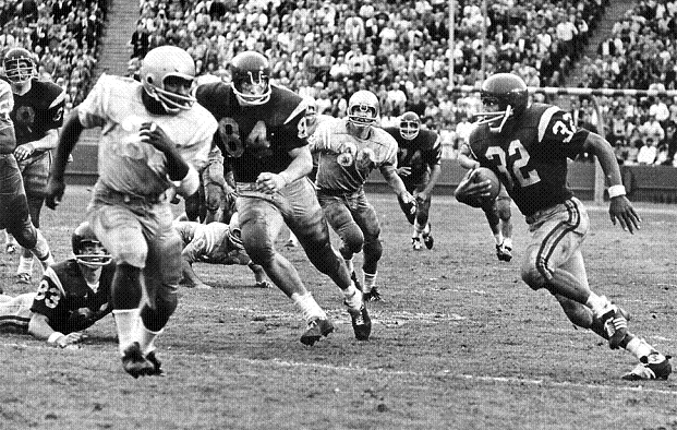 Southern Cal running back O. J. Simpson's 64 yard touchdown run to beat UCLA 21-20 in 1967
