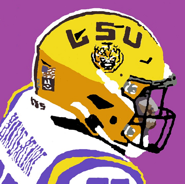 MS Paint portrait of an LSU player